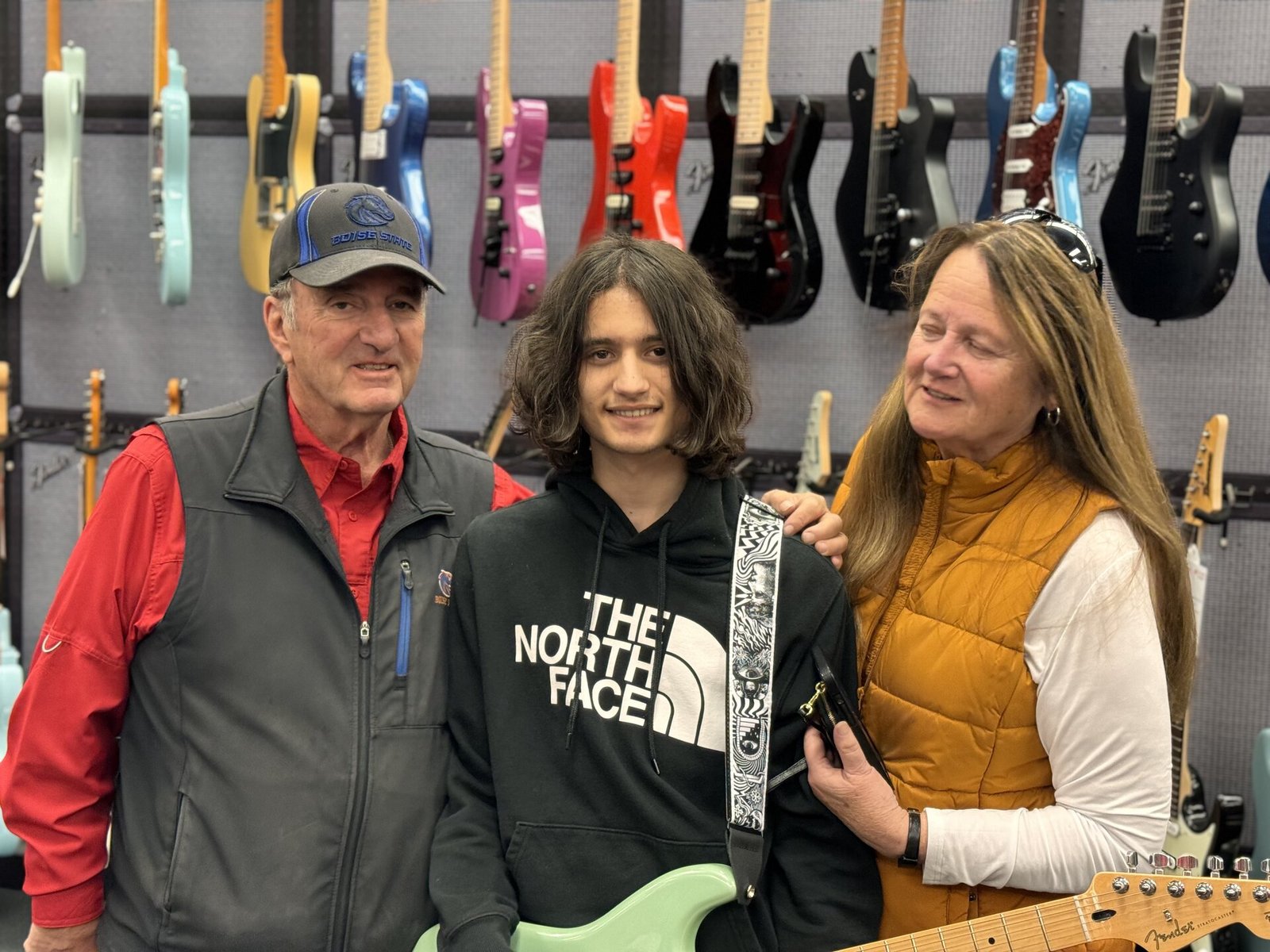 Ashton at the guitar shop